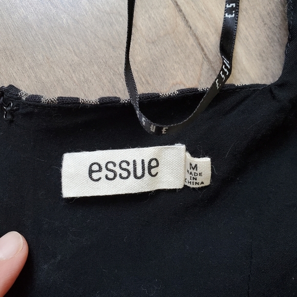 Essue black and white gingham mini dress size medium - Picture 12 of 13